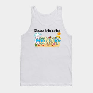 Blessed To Be Called Ganny Summer Beach Happy Mother's Tank Top